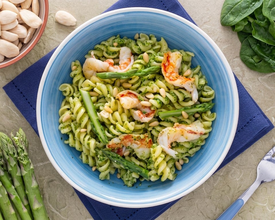 Pasta gamberetti spinach from Super Pasta in Meydan, Dubai